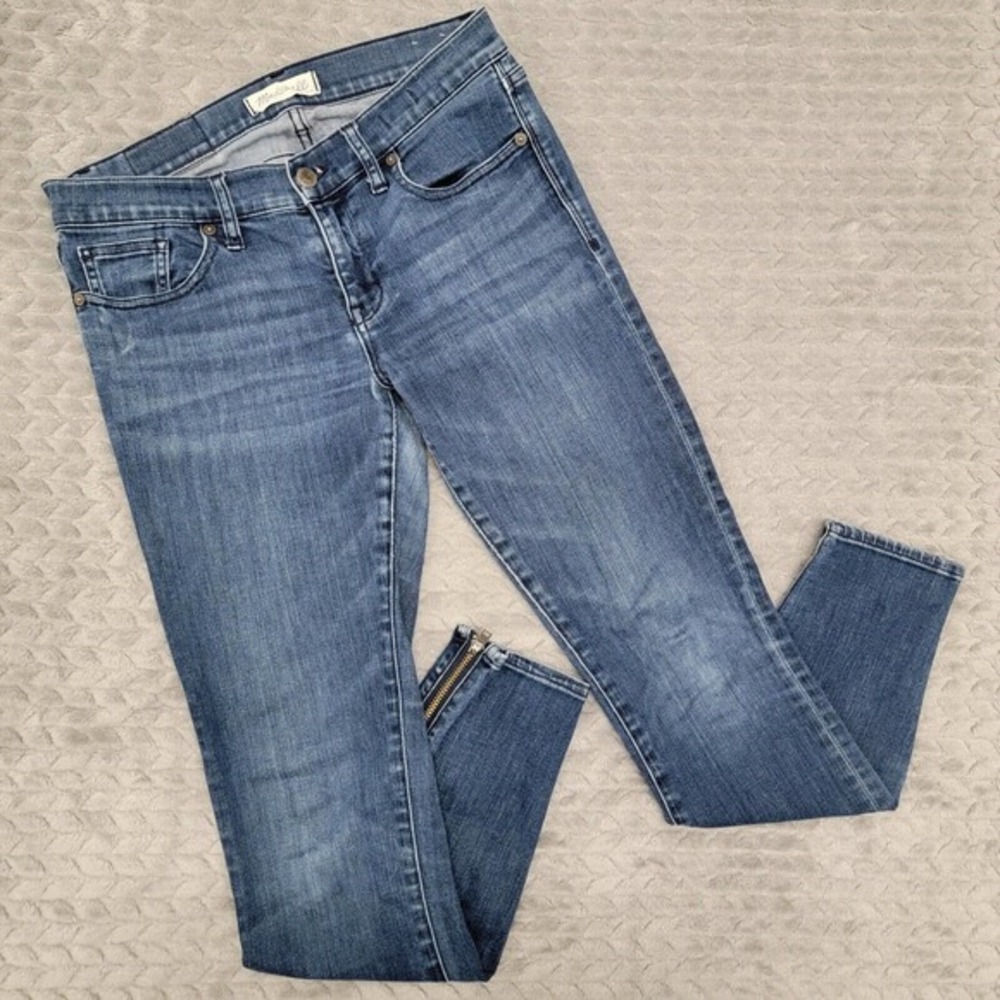 Madewell Jeans Women's Size 27x27 Blue‎ Denim Pants Skinny Skinny Ankle Stretch - Picture 2 of 12